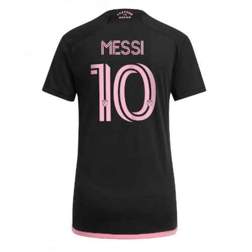 Fotbalové Dres Inter Miami Lionel Messi #10 Dámské Venkovní 2023-24 Krátký Rukáv